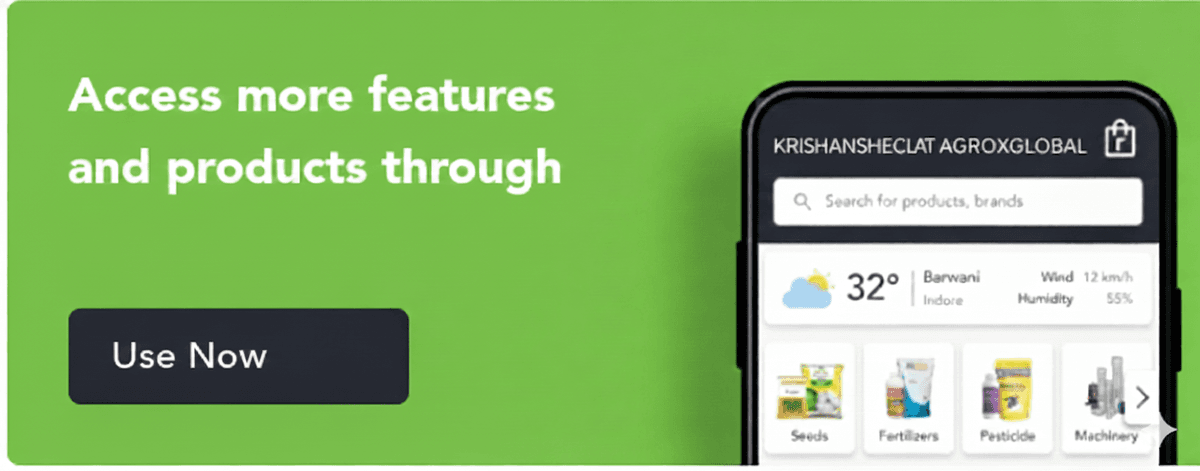 Access more features and products through Farmkart app
